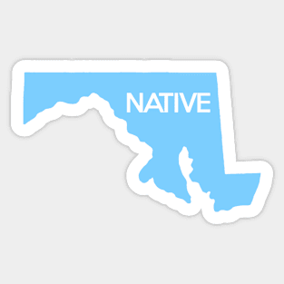 Maryland Native Pride MD Blue Sticker